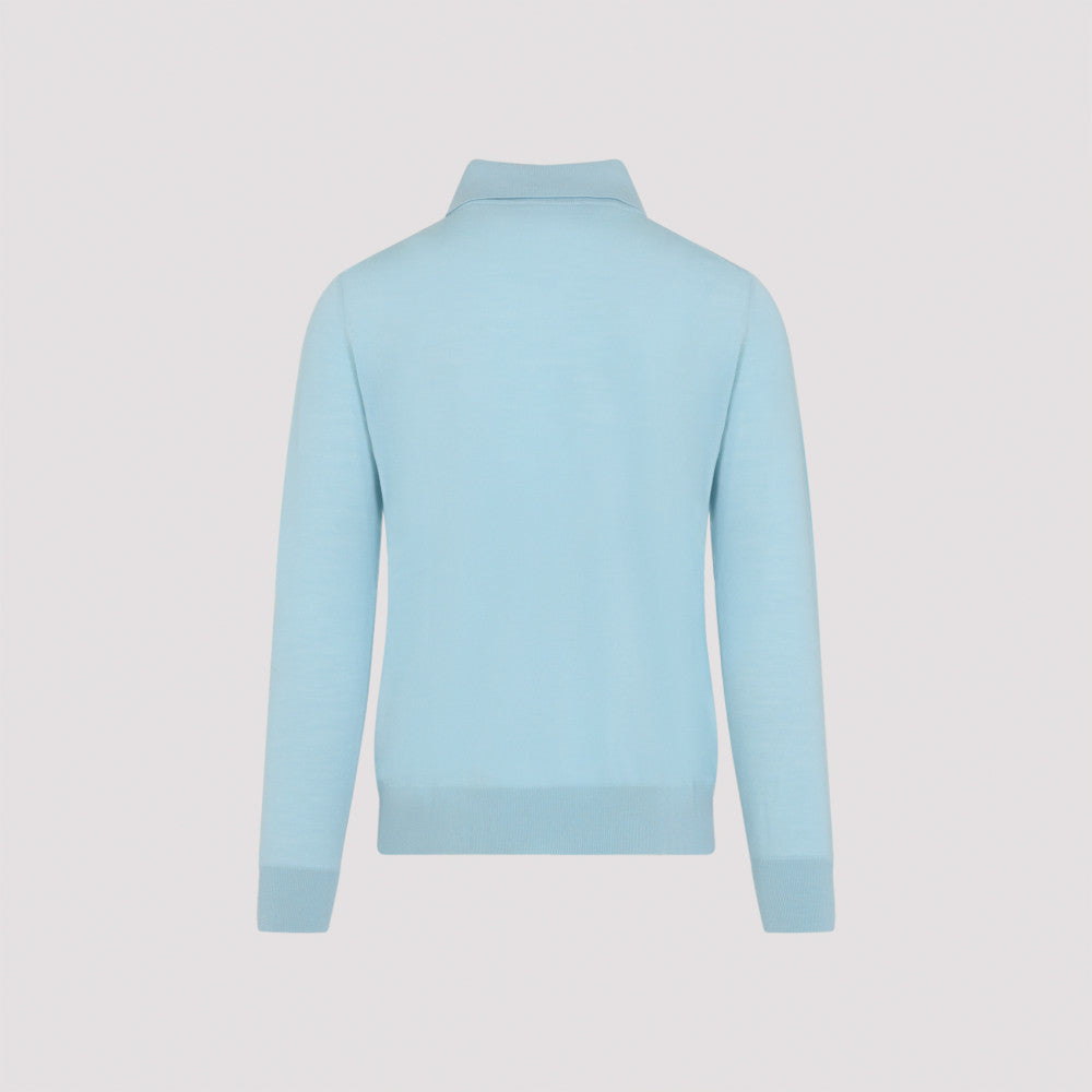 Aqua Polo Sweater 4