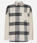 Off White Check Logo Overshirt 1