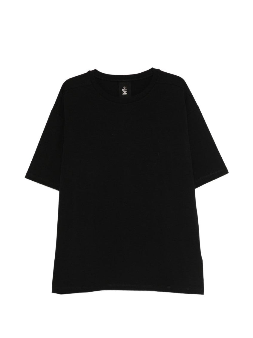 Black Round Neck Printed T-Shirt 1