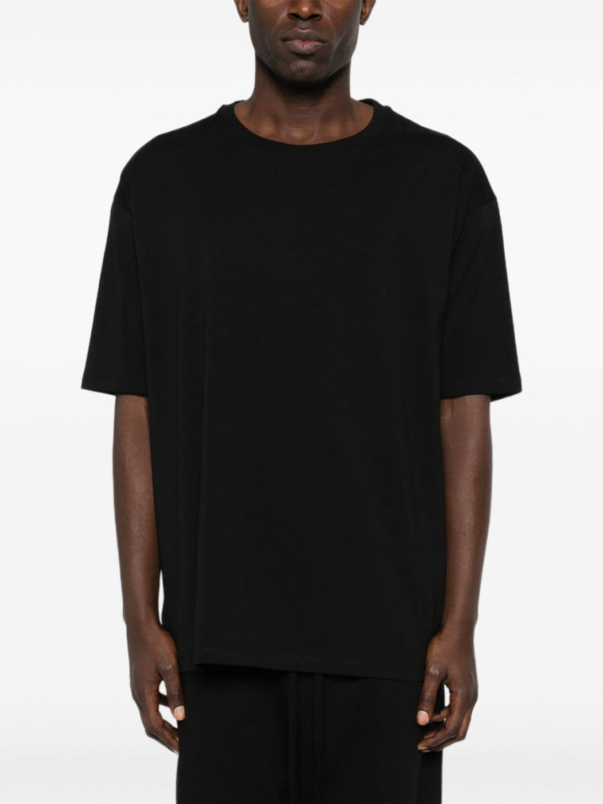 Black Round Neck Printed T-Shirt 5