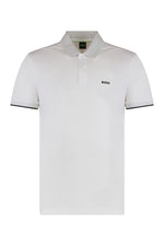 White Printed Logo Polo 1