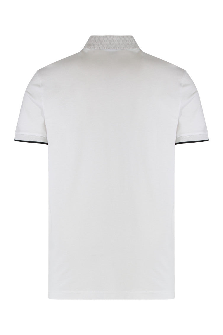 White Printed Logo Polo 2