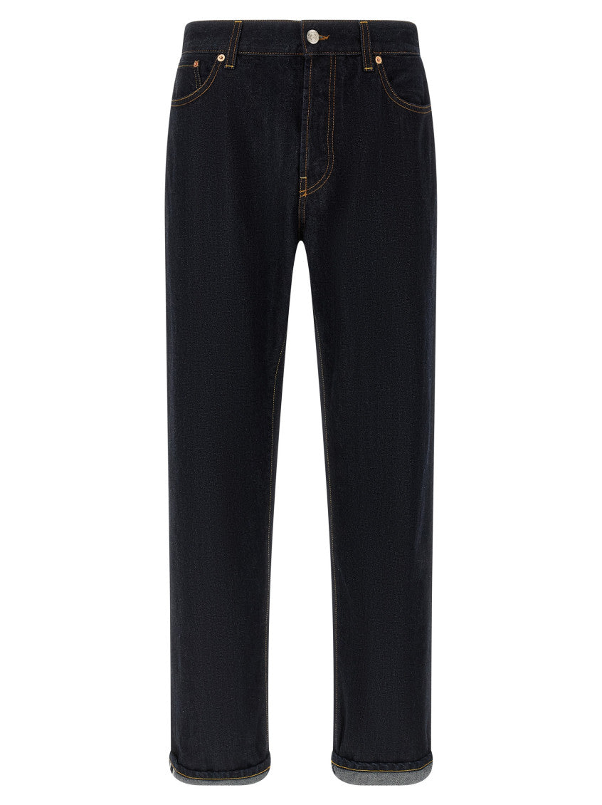 Dark Blue Denim Jeans 1