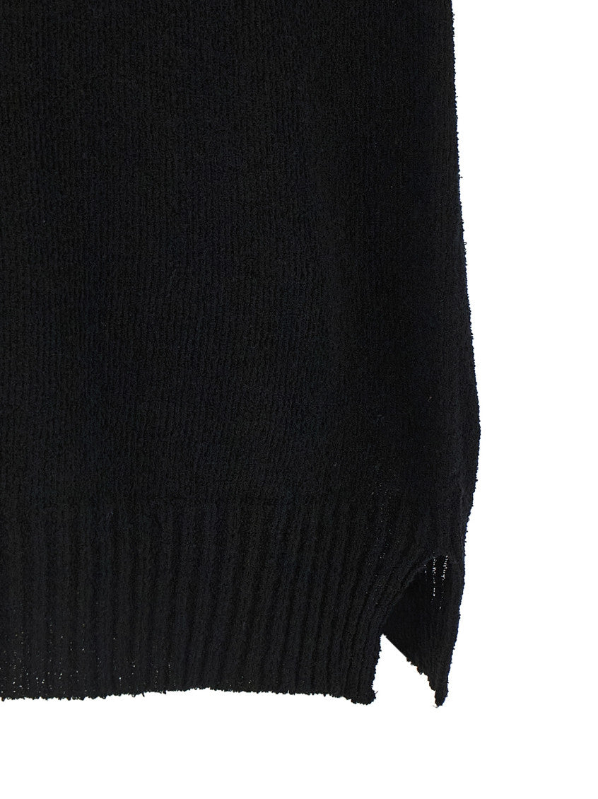 Black Spongy Effect Polo Shirt 4