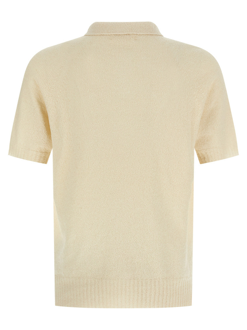 Beige Spongy Effect Polo Shirt 2