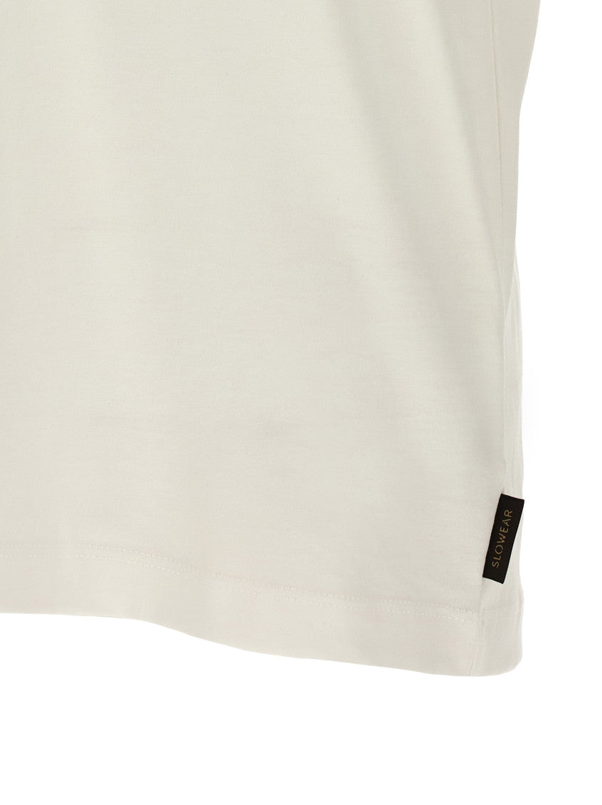 White Cotton Silk Polo Shirt 4