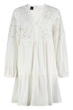 White  V-Neck Mini Dress 1