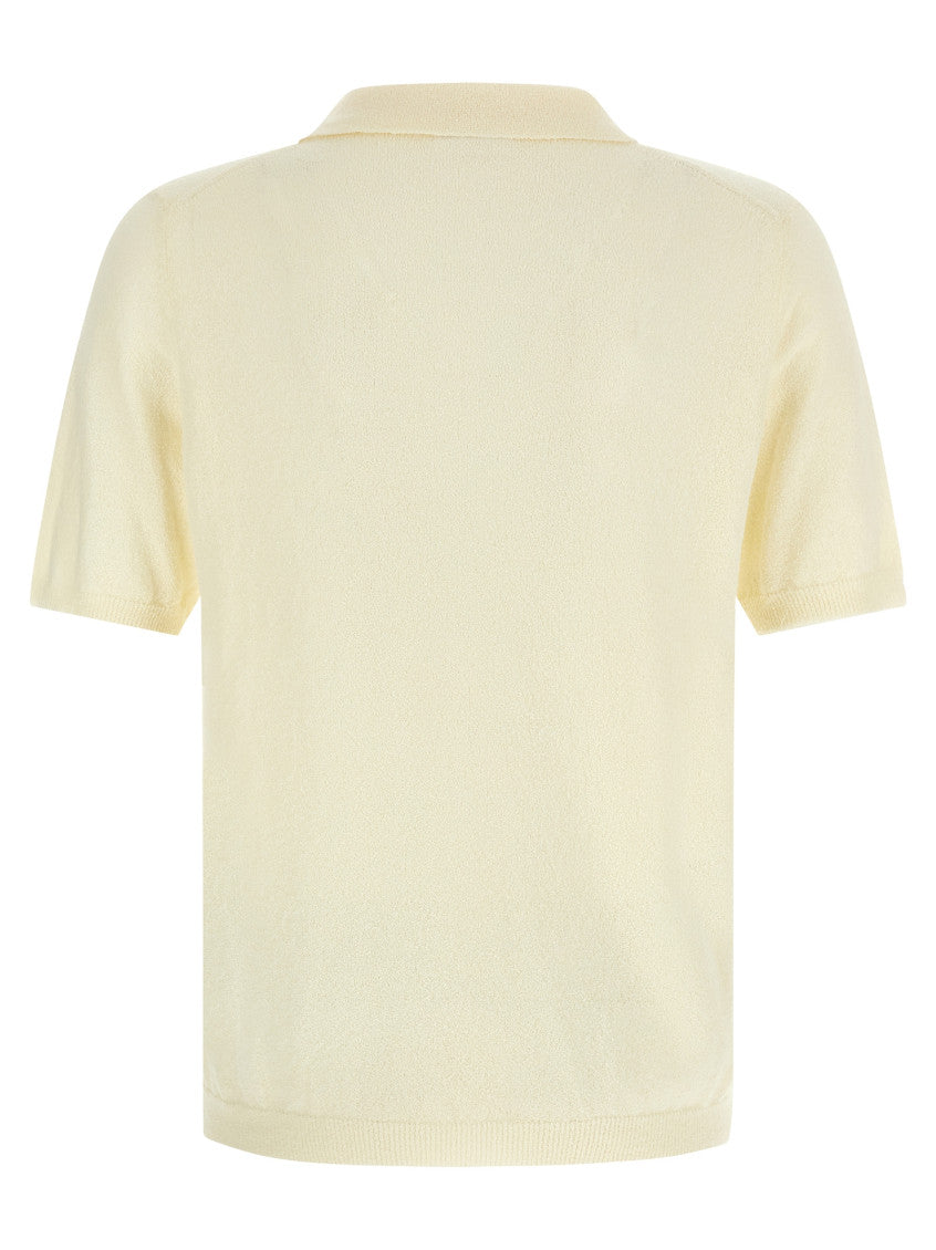 Beige Spongy Effect Polo Shirt 2
