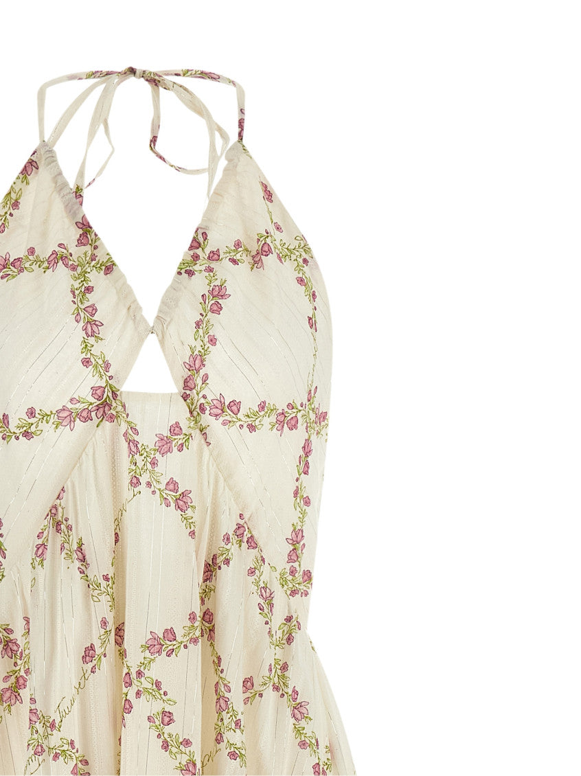White Floral Printed Dress 3