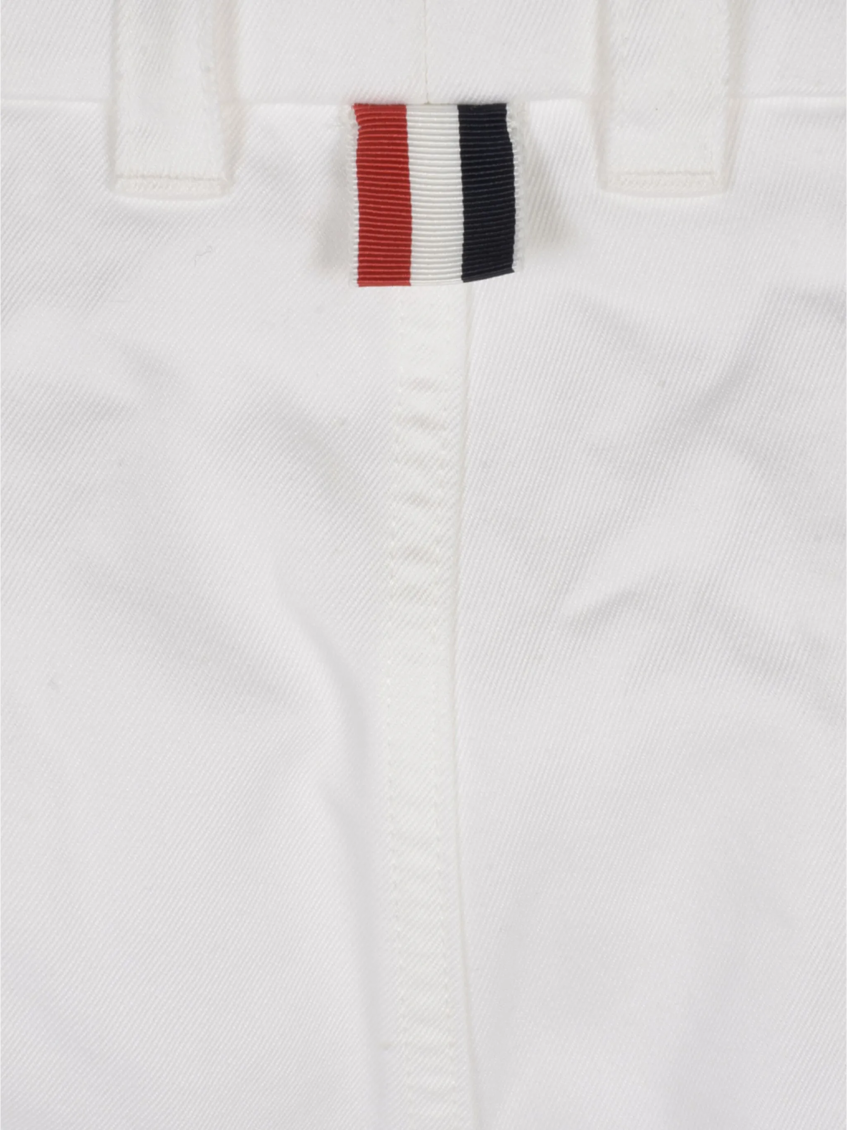 White Cotton Straight-Leg Trousers 3