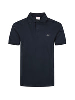 Dark Blue Logo Cotton Polo 1