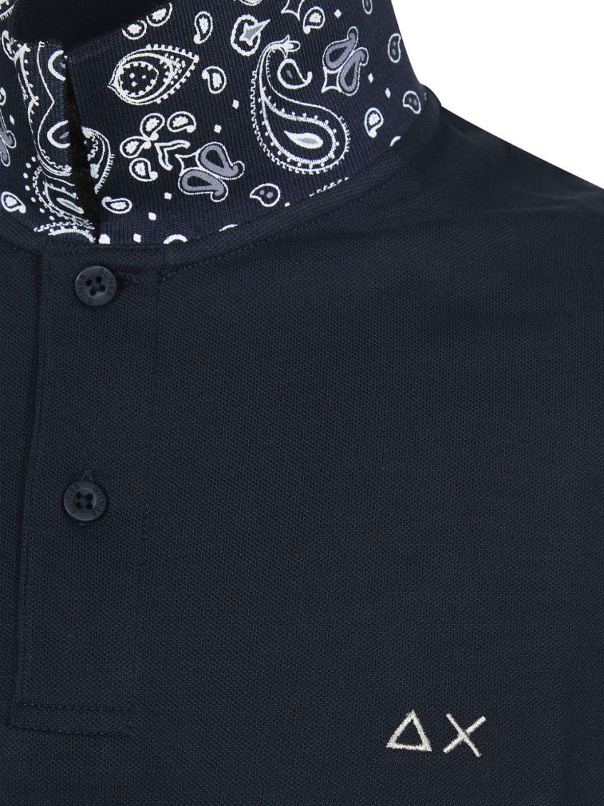 Dark Blue Logo Cotton Polo 2