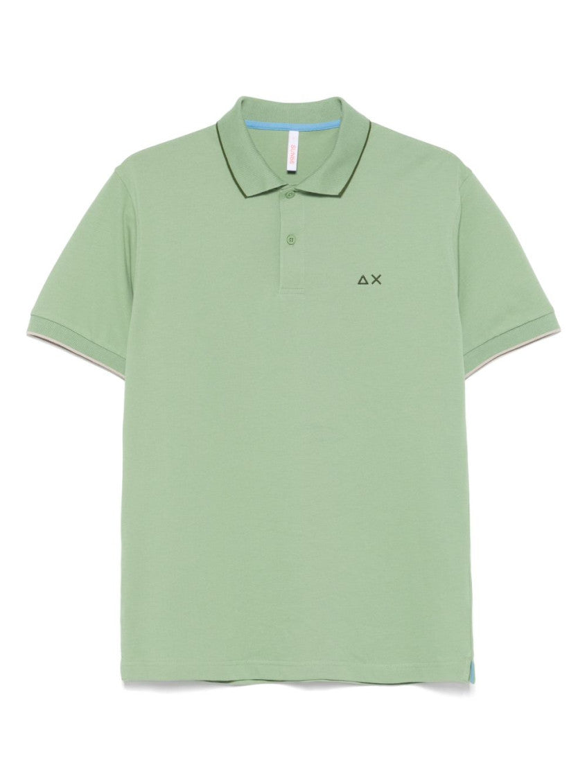 Green Polo shirt with logo 1