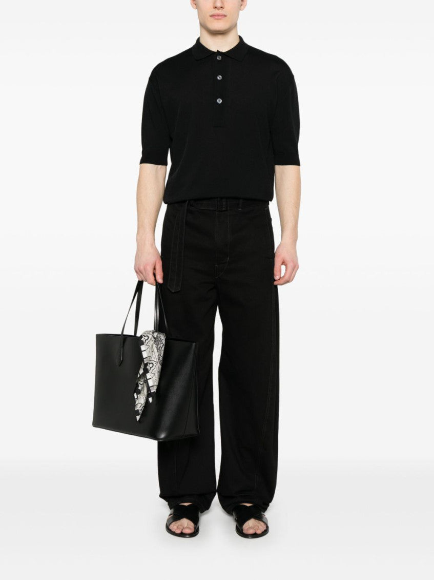 Black Cotton blended polo 2