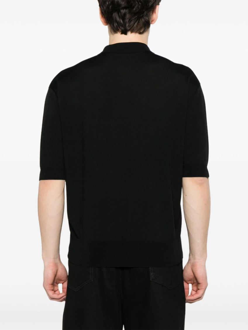 Black Cotton blended polo 3