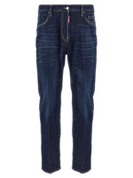 Blue Mid Rise Cotton Jeans 1