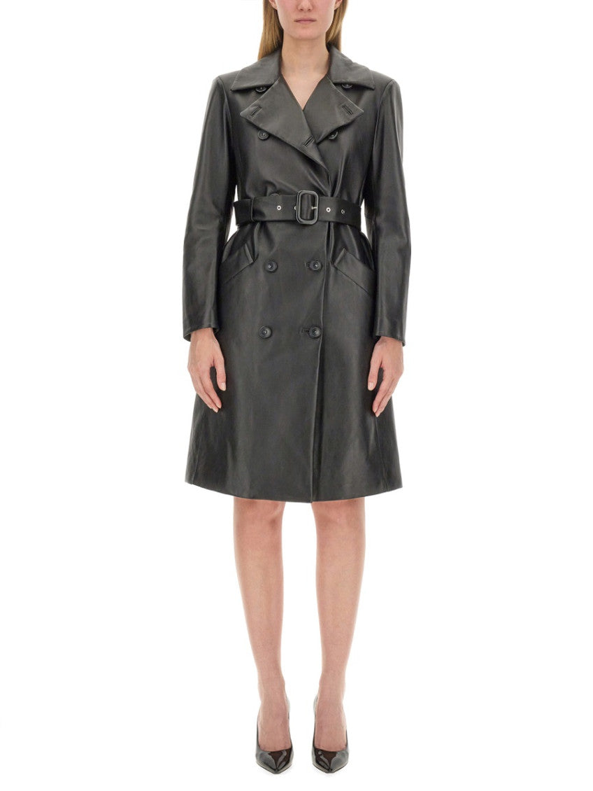 Black Solid Notched Lapel Jacket 1