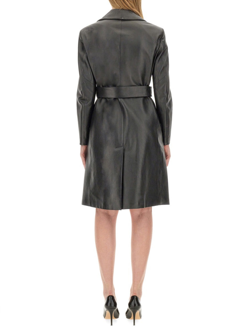 Black Solid Notched Lapel Jacket 2