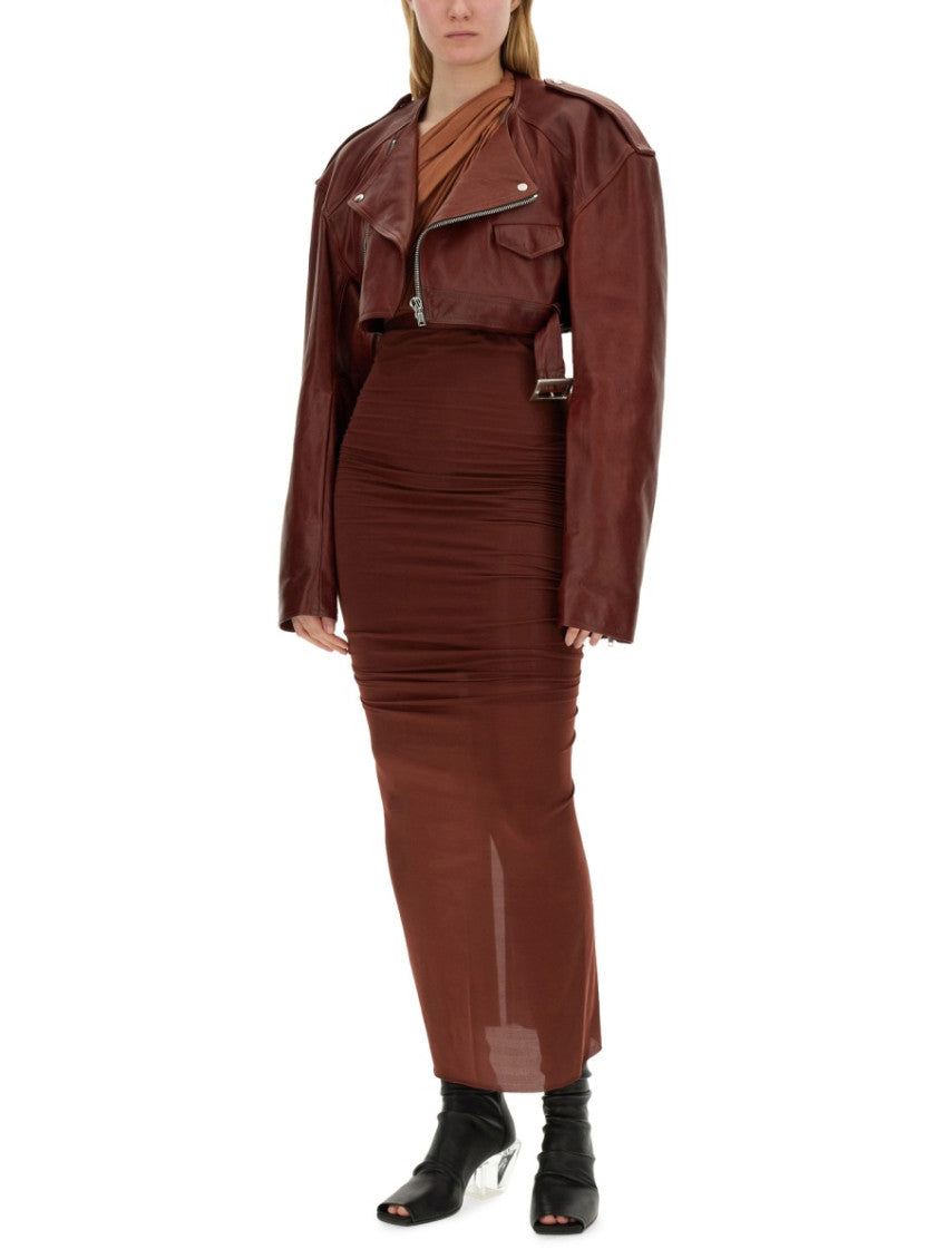 Brown Solid Notched Lapel Jacket 4