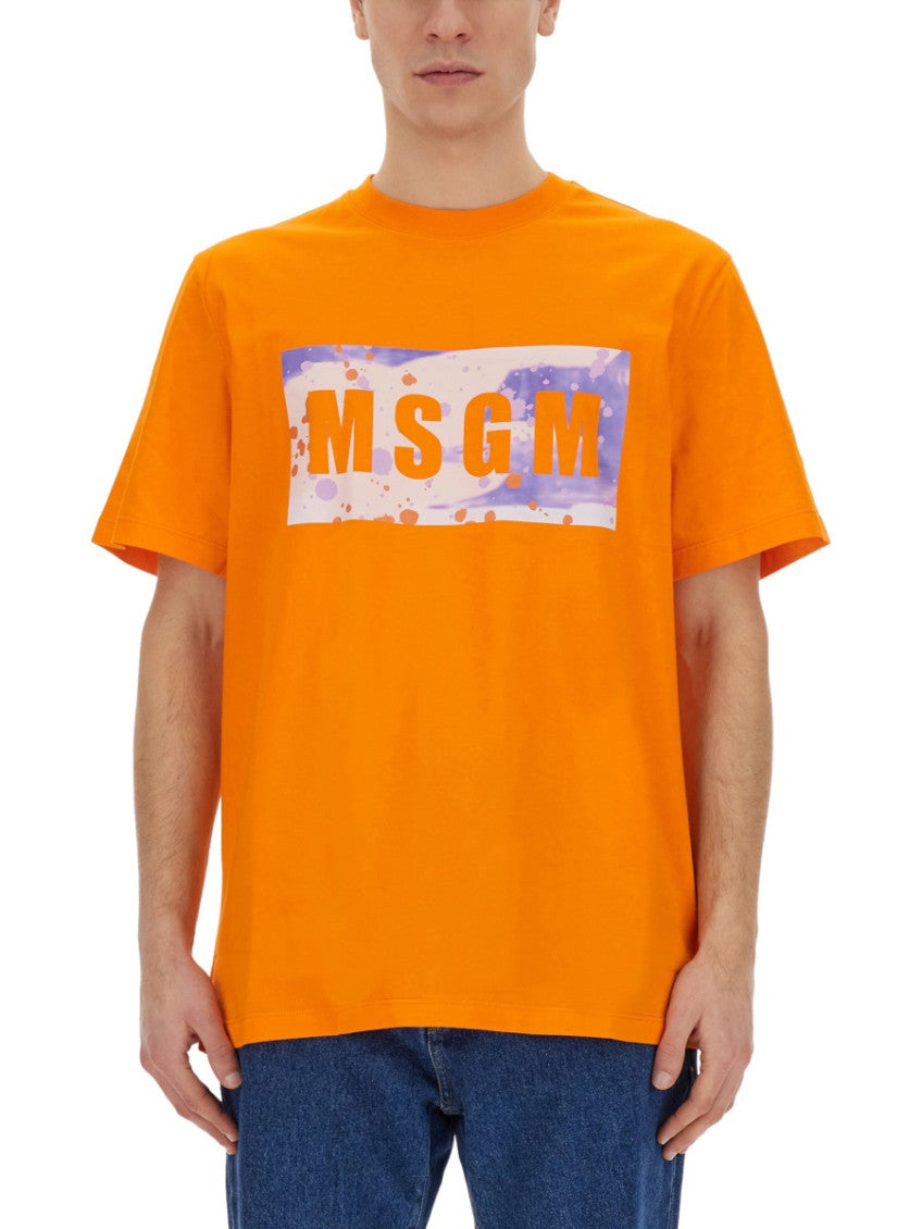 Orange Crew Neck T-Shirt 1