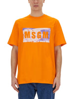 Orange Crew Neck T-Shirt 1
