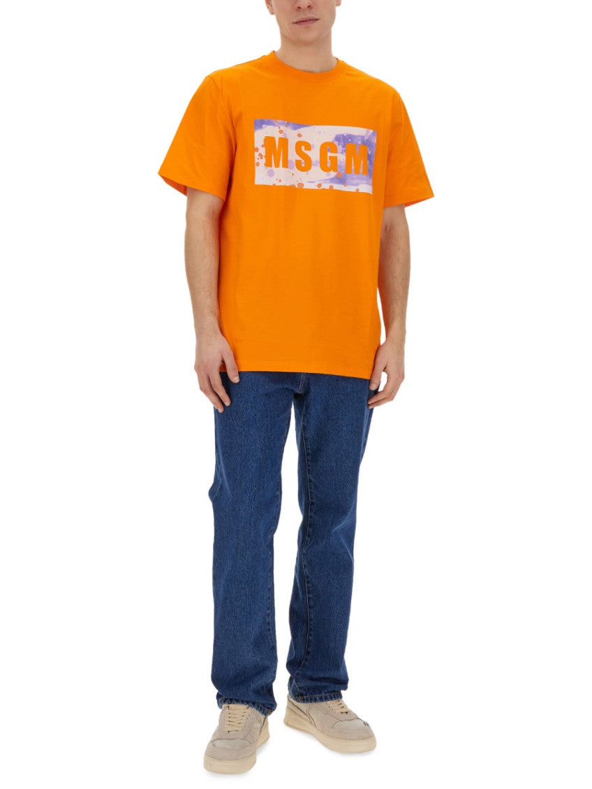 Orange Crew Neck T-Shirt 2