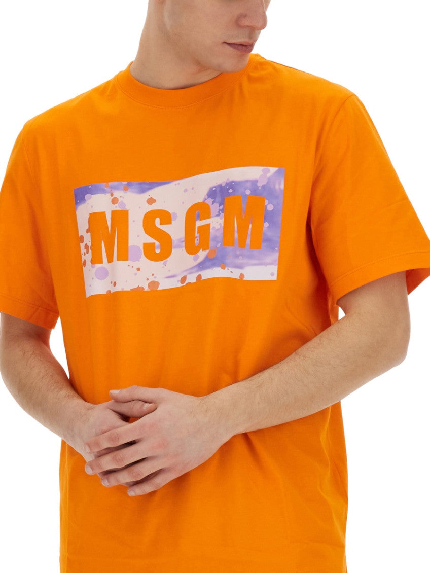 Orange Crew Neck T-Shirt 4