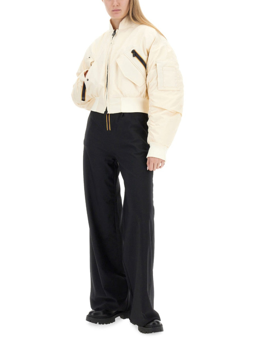 Beige Solid Mock Collar Jacket 4