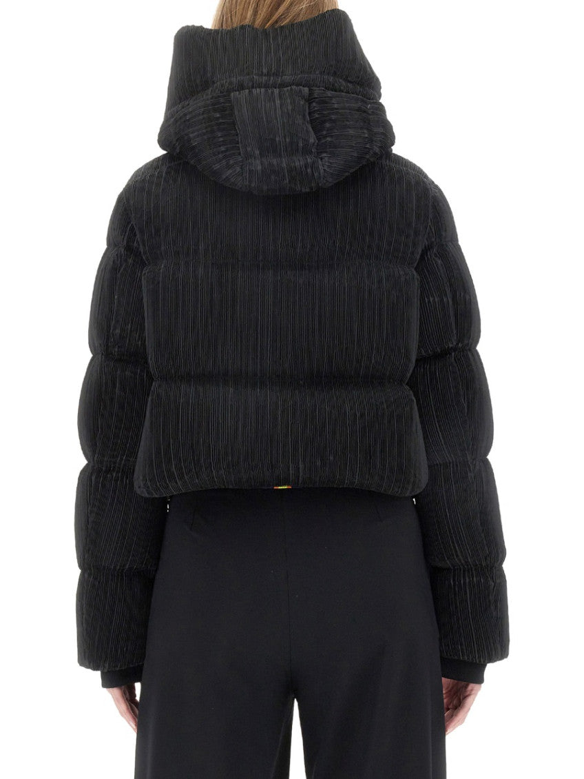 Black Quilted Hood Jacket 2