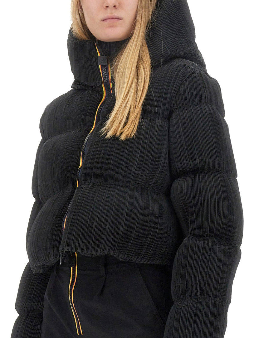 Black Quilted Hood Jacket 3