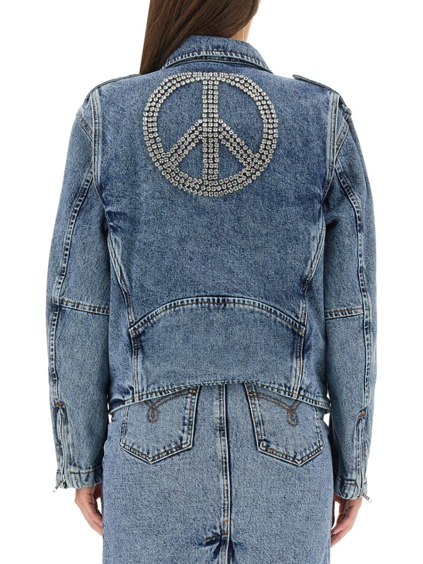 Blue Solid Shirt Collar Jacket 2