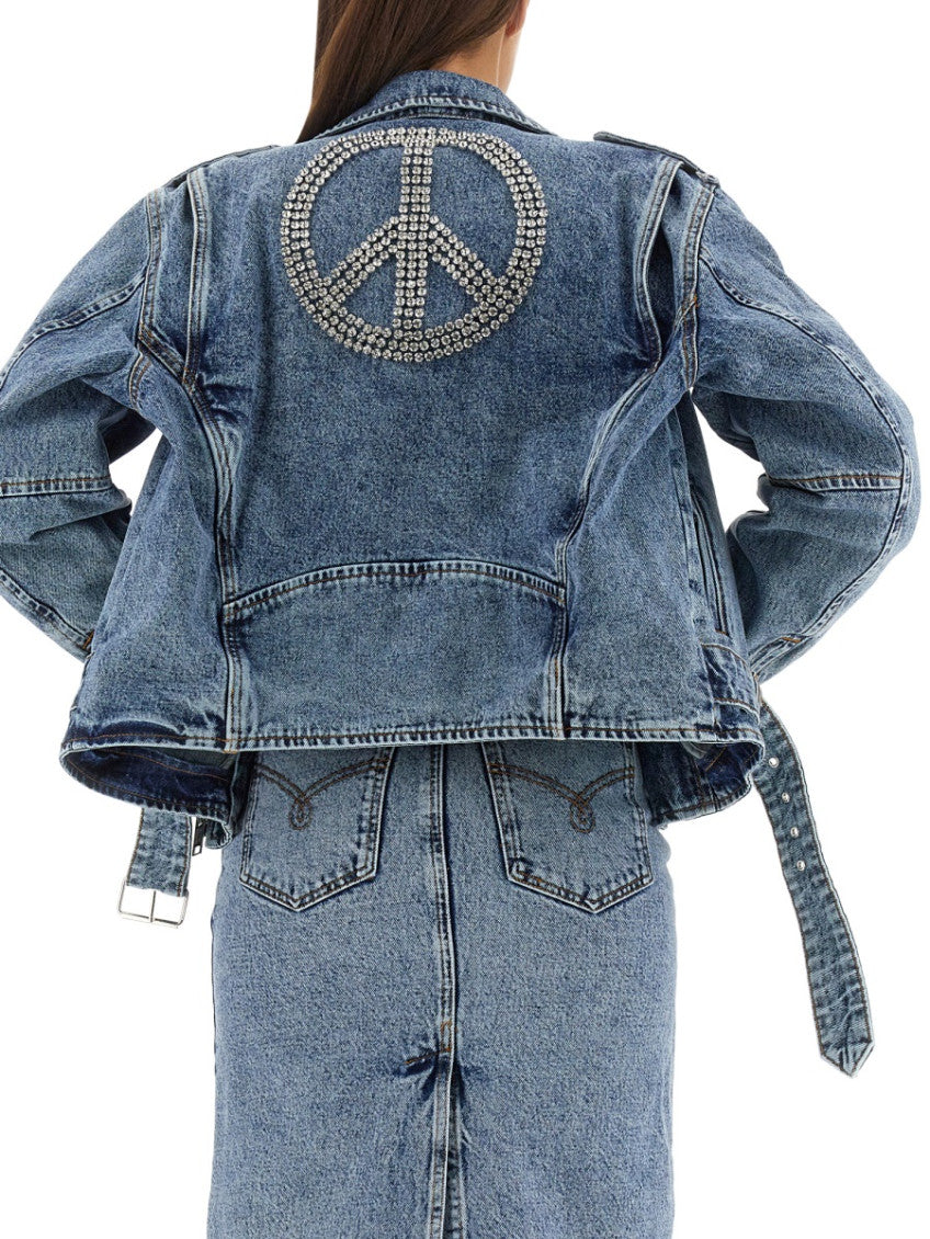 Blue Solid Shirt Collar Jacket 3