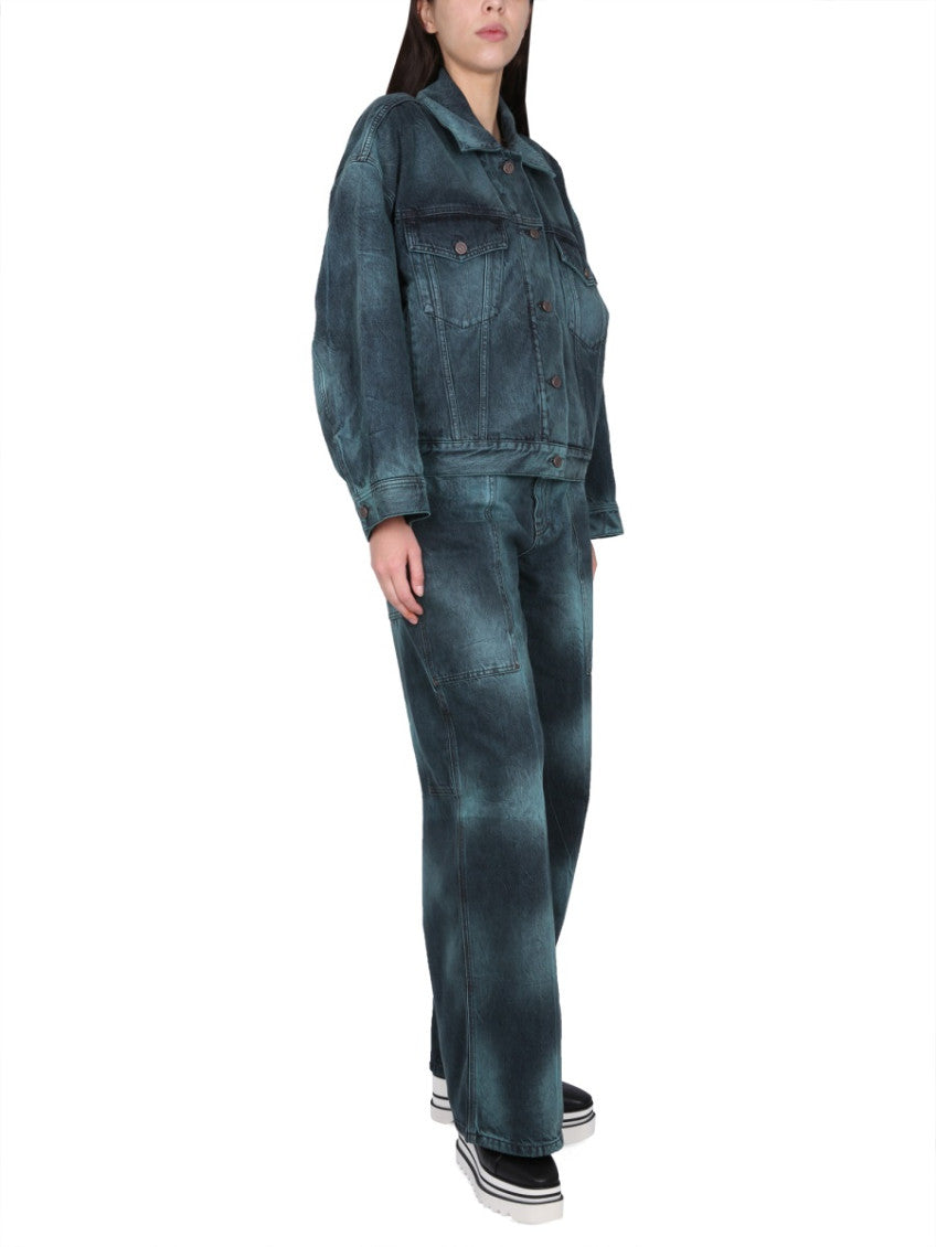 Blue Tie-Dye Shirt Collar Jacket 4