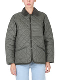 Grey Quilted Shirt Collar Jacket 1