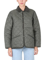 Grey Quilted Shirt Collar Jacket 1