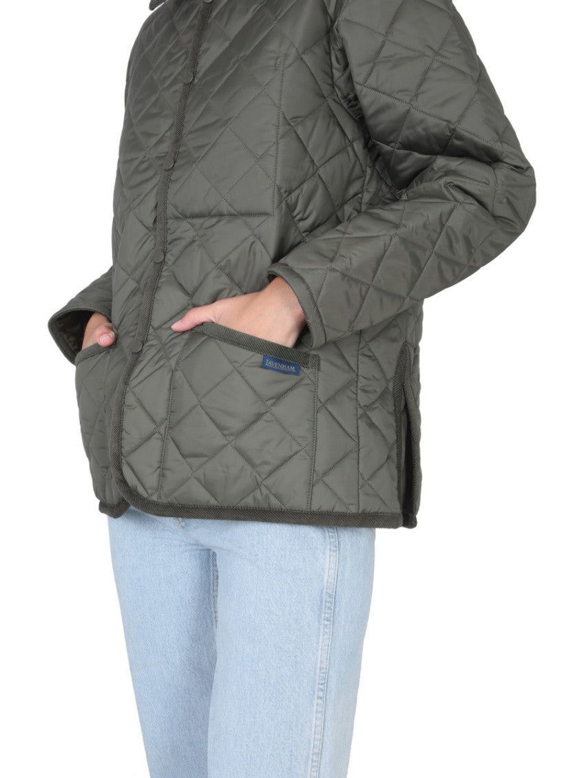 Grey Quilted Shirt Collar Jacket 3