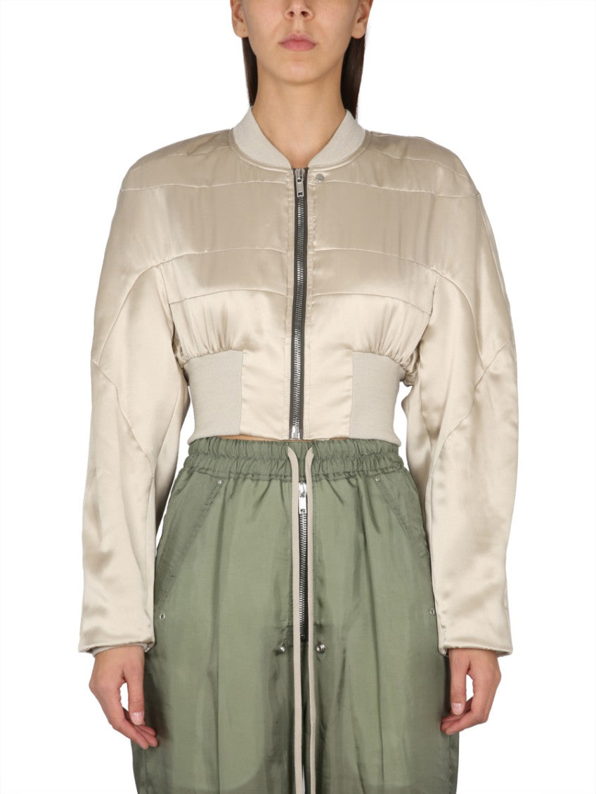 Grey Solid Mock Collar Jacket 1