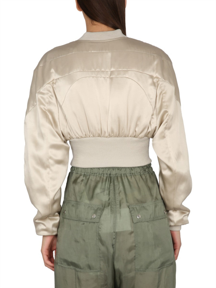 Grey Solid Mock Collar Jacket 2