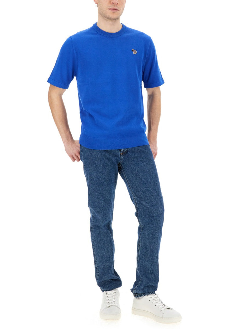 Blue Crew Neck T-Shirt 2