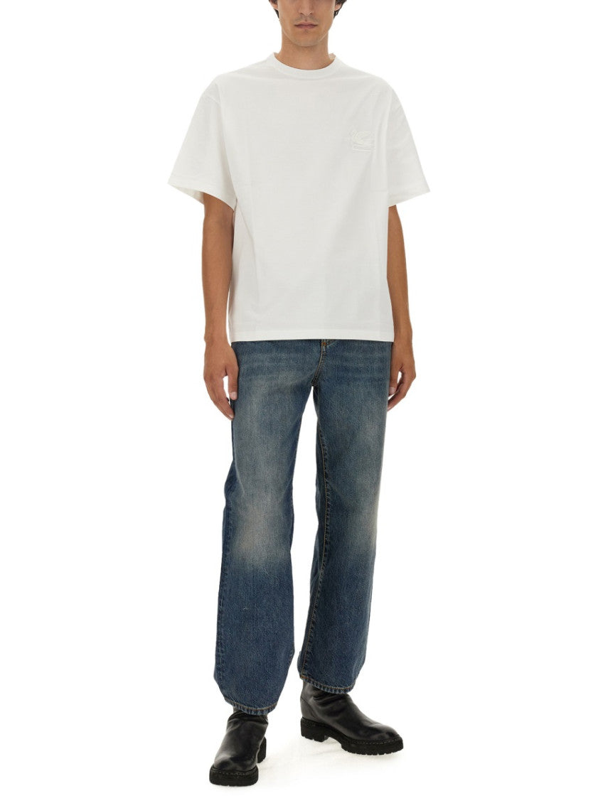White Crew Neck T-Shirt 2
