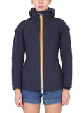 Navy Blue Solid Hood Jacket 1