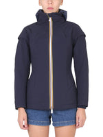 Navy Blue Solid Hood Jacket 1