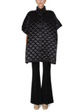 Black Quilted Mock Collar Jacket 1