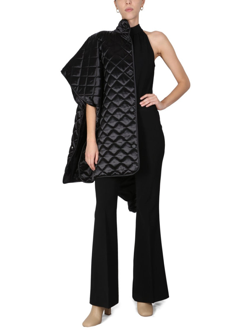 Black Quilted Mock Collar Jacket 4