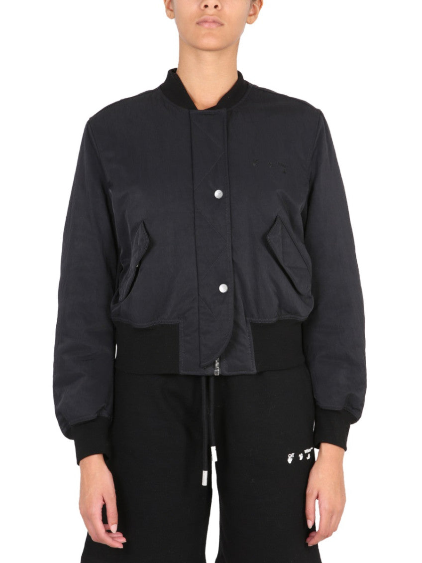 Black Solid Crew Neck Jacket 1
