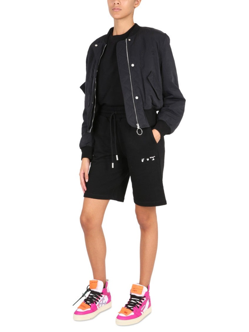 Black Solid Crew Neck Jacket 4