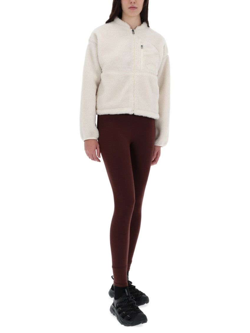 White Solid Band Collar Jacket 6