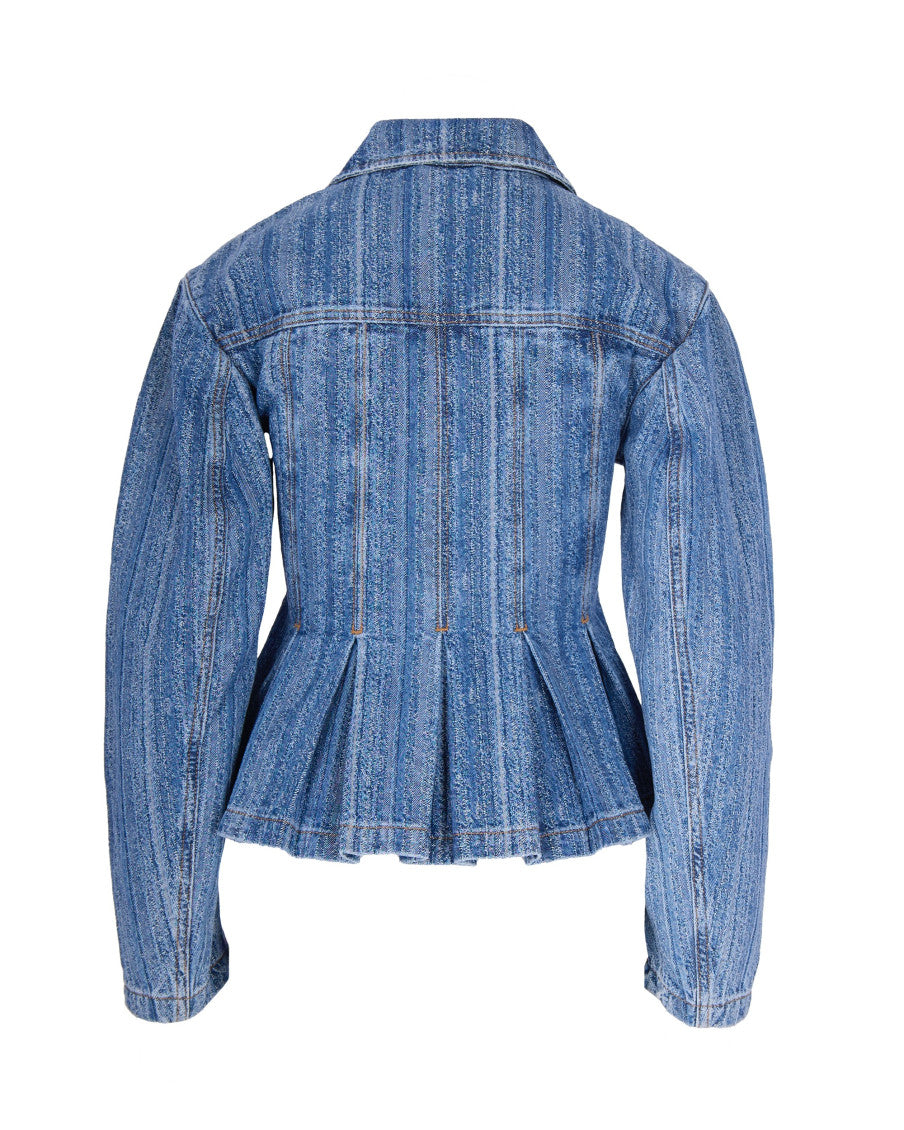 Denim Solid Shirt Collar Jacket 2