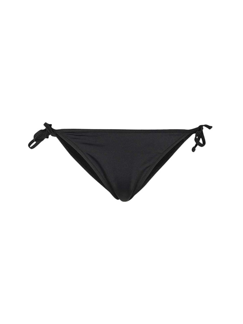 Black Solid Bikini Bottom Swimwear 1