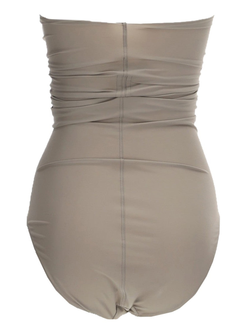 Grey Solid Swimwear 3